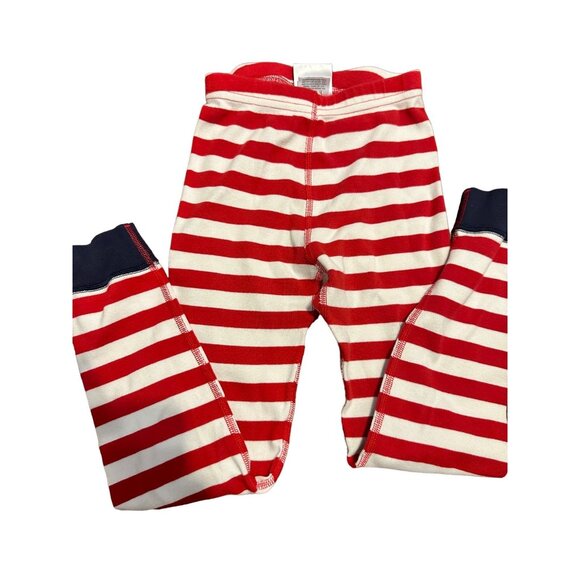 Hanna Andersson Kids Striped Organic Cotton Pajama Pants US 6-7 Red & White - Picture 1 of 3